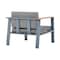Armen Living Nofi 4 piece Outdoor Patio Set in Gray Finish with Gray Cushions and Teak Wood SETODNOGR - alternate 8